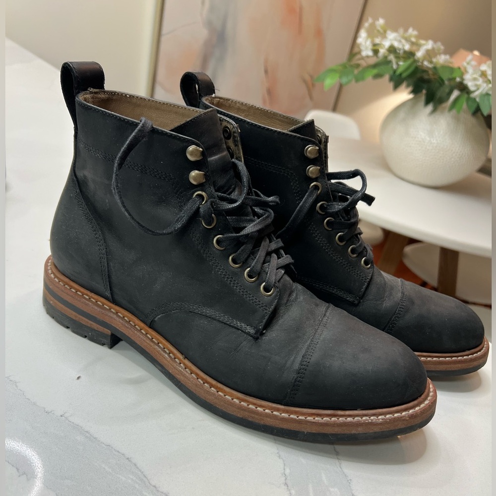 Taylor Stitch Black Moto Boots size 10